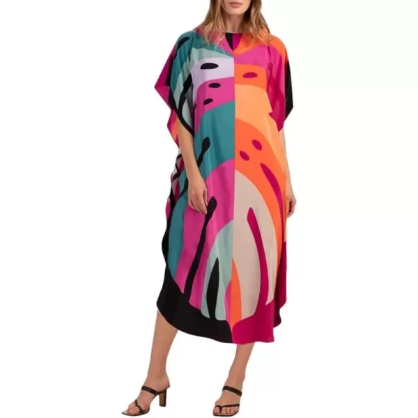 Bsubseach Colorful Kaftan Dresses for Women Plus Size Long Bathing Suit Cover Ups