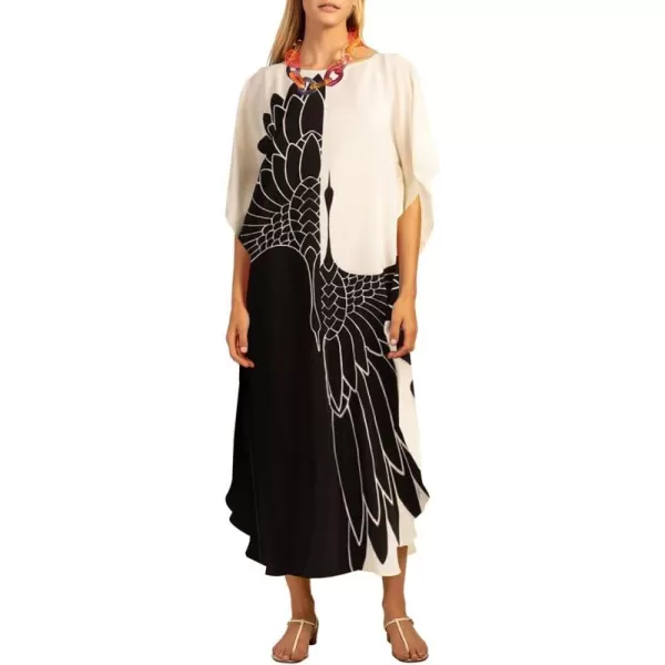 Bsubseach Colorful Kaftan Dresses for Women Plus Size Long Bathing Suit Cover Ups