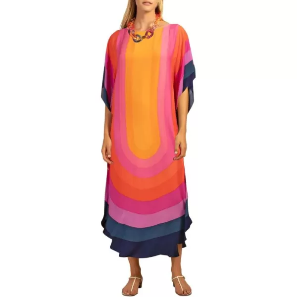 Bsubseach Colorful Kaftan Dresses for Women Plus Size Long Bathing Suit Cover Ups