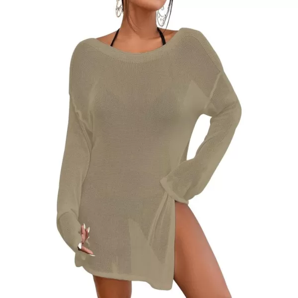 Bsubseach Crochet Cover Ups for Women Sheer Beach Tops Sexy Mesh Summer Outfit