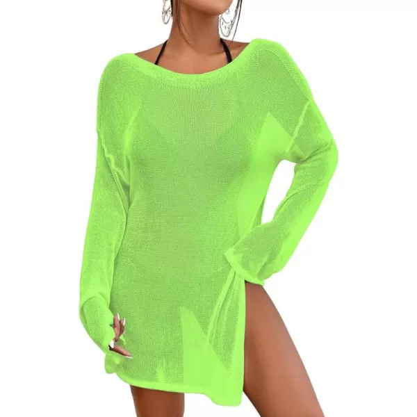 Bsubseach Crochet Cover Ups for Women Sheer Beach Tops Sexy Mesh Summer Outfit