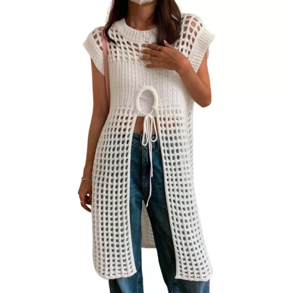 Bsubseach Crochet Coverups for Women Hollow Out Knit Beach Swimsuit Cover Up Summer Outfit
