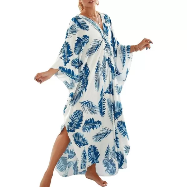 Bsubseach Kaftan Dresses Cover Up for Swimwear Women Plus Size Animal Print Caftan Resort Dress