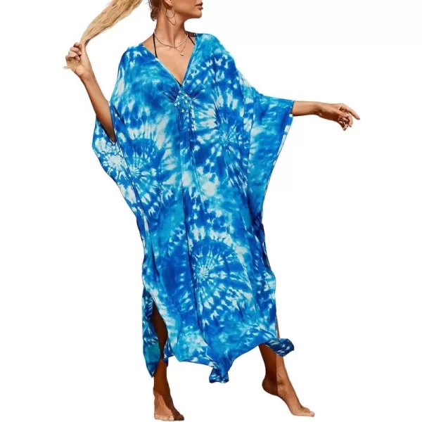 Bsubseach Kaftan Dresses Cover Up for Swimwear Women Plus Size Animal Print Caftan Resort Dress