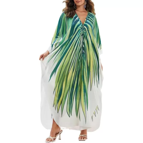Bsubseach Kaftan Dresses Cover Up for Swimwear Women Plus Size Animal Print Caftan Resort Dress