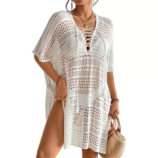 Bsubseach Sexy Hollow Out Swim Cover Up Crochet Swimsuit Bikini Coverup Summer Outfits