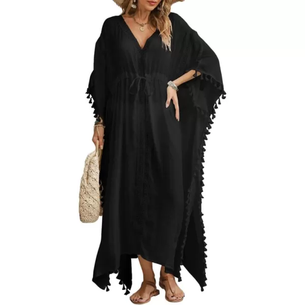 Bsubseach Swimsuit Cover Up for Swimwear Women Kaftan Dress with Drawstring