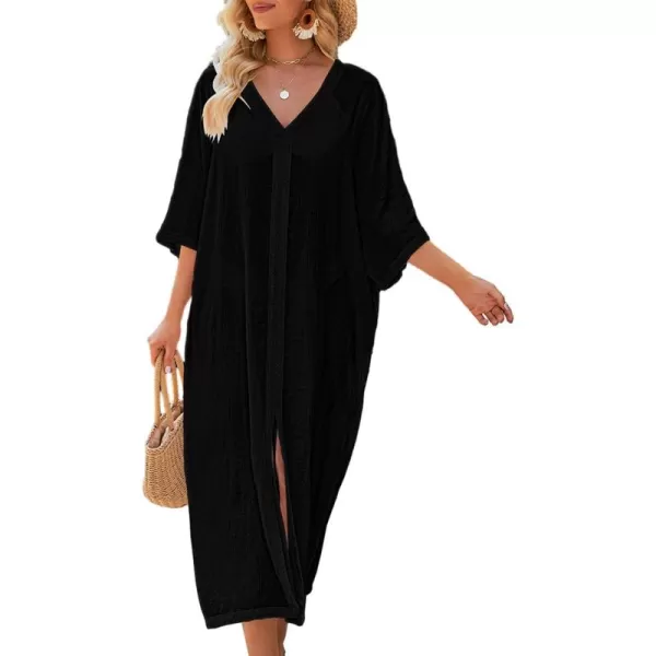 Bsubseach Swimsuit Cover Ups for Women Long Kimono Dress Sheer Kaftan