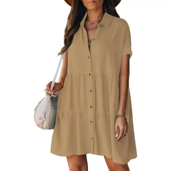 Bsubseach Swimsuit Coverup for Women Button Shirt Casual Dresses Vacation Wear