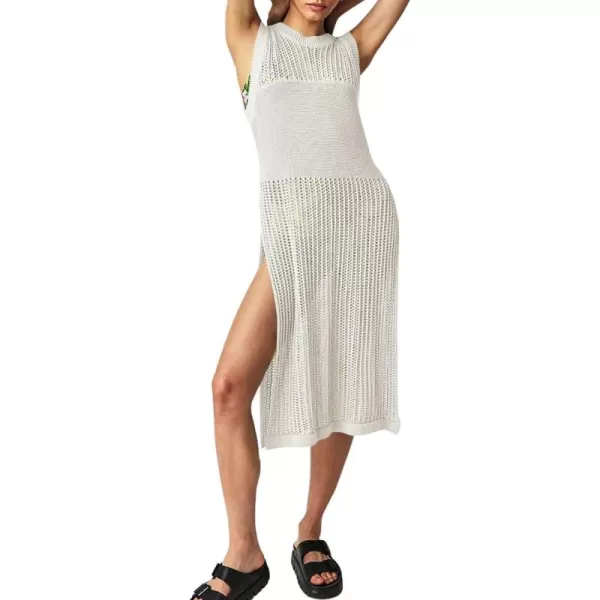 Bsubseach Swimsuit Coverup for Women Sleeveless Knitted Cover Up Crochet Dress Cover Ups for Swimwear