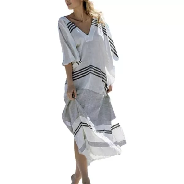 Bsubseach Women Bathing Suit Cover Up Ethnic Print Kaftan Beach Maxi Dresses