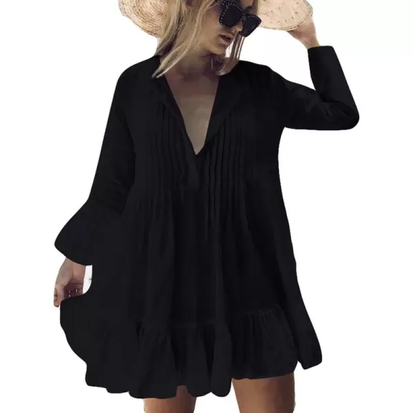 Bsubseach Women Beach Tunic Shirt Cover Up Dress Loose Bathing Suit Coverup