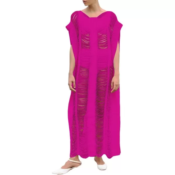 Bsubseach Women Crochet Hollow Out Swimsuit Cover Ups Knitted Beach Tank Dress