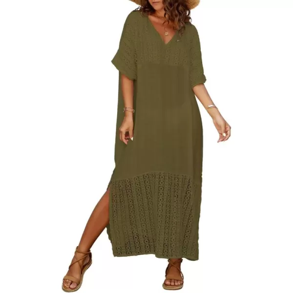 Bsubseach Women Kaftan Dress Bathing Suit Cover Ups Beach Caftan Dresses