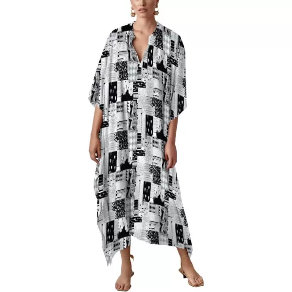 Bsubseach Women Kaftan Dresses Caftan Loungewear Maxi Dress Swimsuit Cover Up Beachwear
