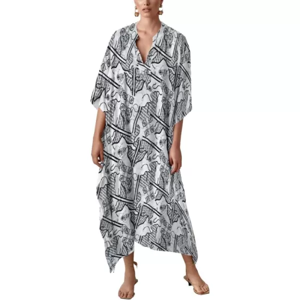 Bsubseach Women Kaftan Dresses Caftan Loungewear Maxi Dress Swimsuit Cover Up Beachwear