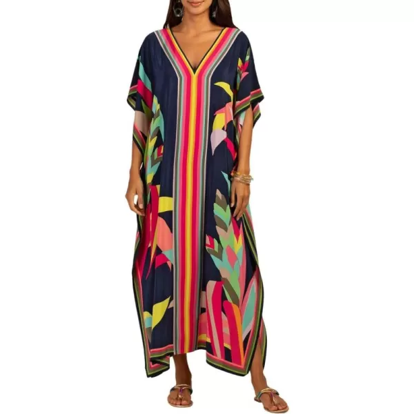 Bsubseach Women Plus Size Kaftan Dress Swimsuit Cover Up Caftan Maxi Beach Dresses