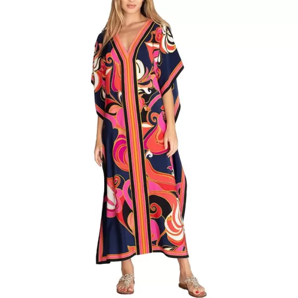 Bsubseach Women Plus Size Kaftan Dress Swimsuit Cover Up Caftan Maxi Beach Dresses