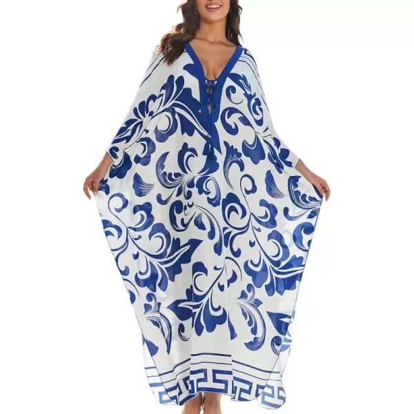 Bsubseach Womens Caftan Print Kaftan Dresses for Women Bohemia Swimsuit Cover Up Casual Resort Wear
