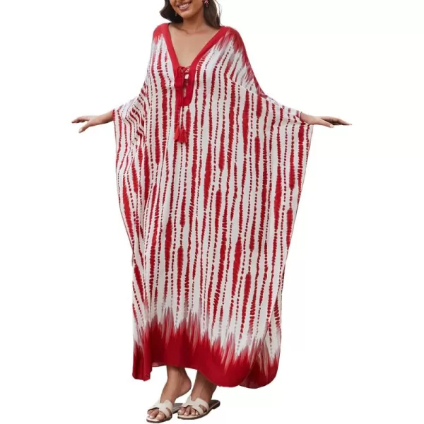 Bsubseach Womens Caftan Print Kaftan Dresses for Women Bohemia Swimsuit Cover Up Casual Resort Wear