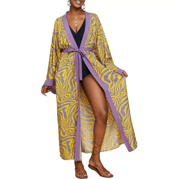 Bsubseach Womens Kimono Swimsuit Coverup Long Summer Cardigans for Swimwear