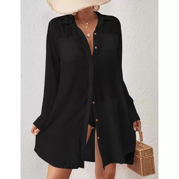 Bsubseach Bathing Suit Cover Ups for Women Button Down Beach Cover Up Vacation Outfits Swim Coverup