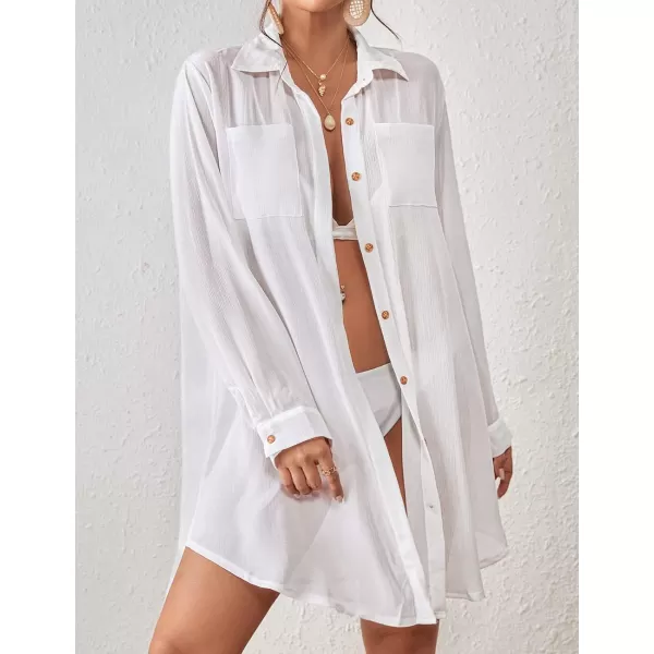 Bsubseach Bathing Suit Cover Ups for Women Button Down Beach Cover Up Vacation Outfits Swim Coverup