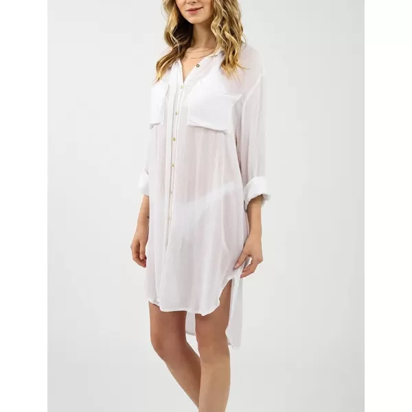 Bsubseach Bathing Suit Cover Ups for Women Button Down Beach Cover Up Vacation Outfits Swim Coverup