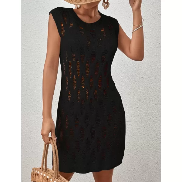 Bsubseach Crochet Cover Ups for Swimwear Women Knit Summer Beach Dress