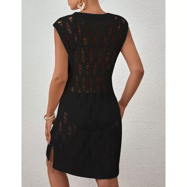 Bsubseach Crochet Cover Ups for Swimwear Women Knit Summer Beach Dress