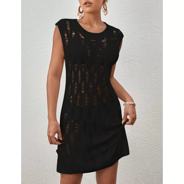 Bsubseach Crochet Cover Ups for Swimwear Women Knit Summer Beach Dress