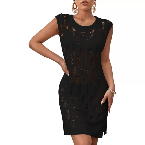 Bsubseach Crochet Cover Ups for Swimwear Women Knit Summer Beach Dress