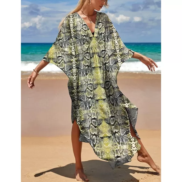Bsubseach Kaftan Dresses Cover Up for Swimwear Women Plus Size Caftan Beach Cover Ups Resort Dress