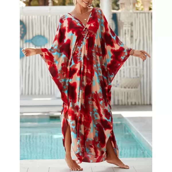 Bsubseach Kaftan Dresses Cover Up for Swimwear Women Plus Size Caftan Beach Cover Ups Resort Dress