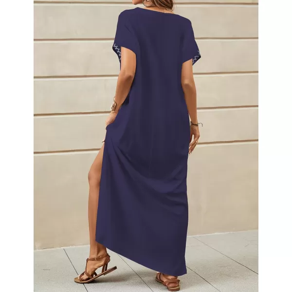 Bsubseach Kaftan Dresses for Women Swimsuit Coverup Beach Caftans Cover Ups for Swimwear Loungewear Floral Embroidery
