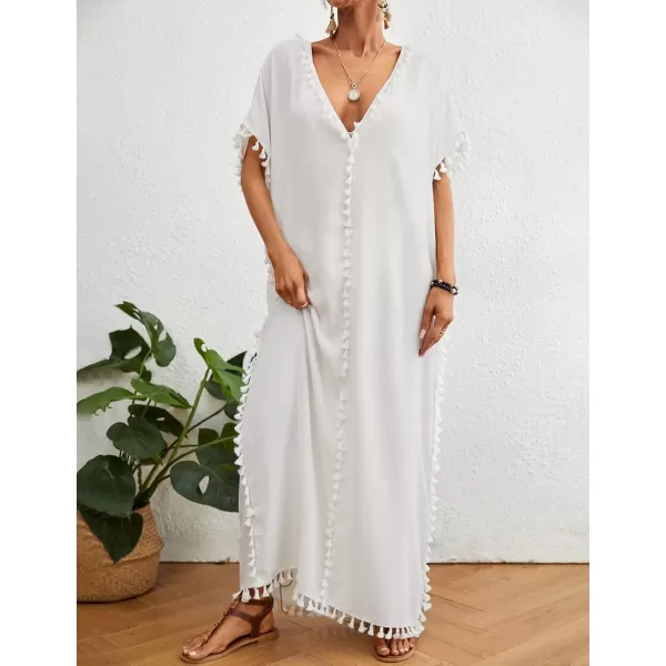 Bsubseach Kaftan Maxi Dresses for Women Bathing Suit Cover Up Beach Caftan Loungewear