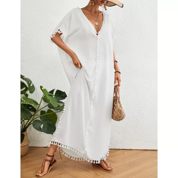 Bsubseach Kaftan Maxi Dresses for Women Bathing Suit Cover Up Beach Caftan Loungewear