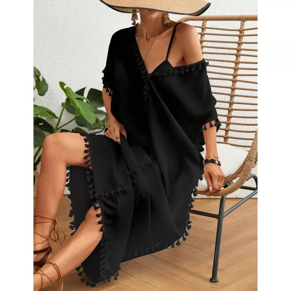 Bsubseach Kaftan Maxi Dresses for Women Bathing Suit Cover Up Beach Caftan Loungewear