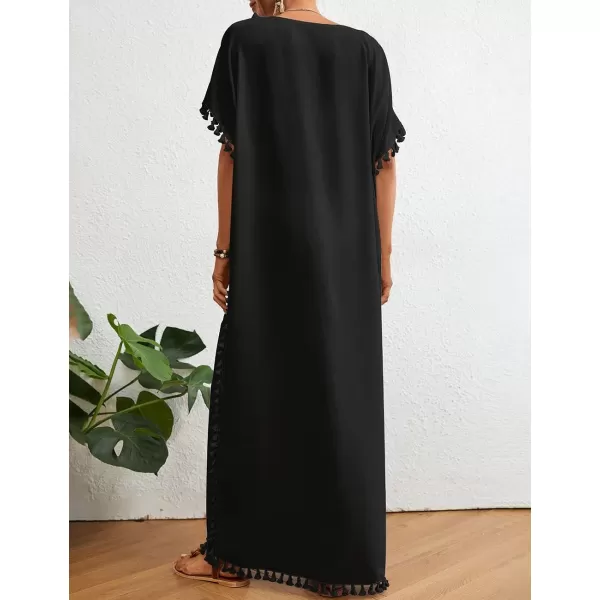 Bsubseach Kaftan Maxi Dresses for Women Bathing Suit Cover Up Beach Caftan Loungewear