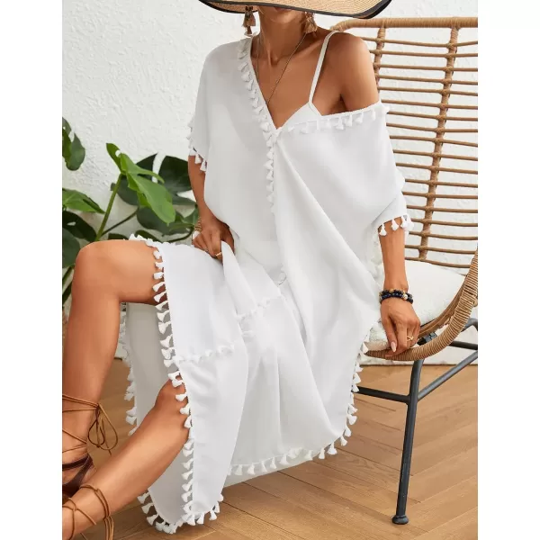 Bsubseach Kaftan Maxi Dresses for Women Bathing Suit Cover Up Beach Caftan Loungewear