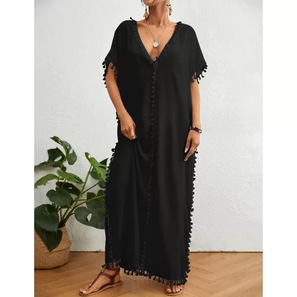 Bsubseach Kaftan Maxi Dresses for Women Bathing Suit Cover Up Beach Caftan Loungewear