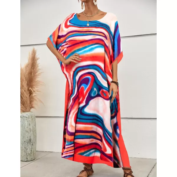 Bsubseach Long Swimsuit Coverup for Women Plus Size Kaftan Dress Summer Beach Cover Up Caftan