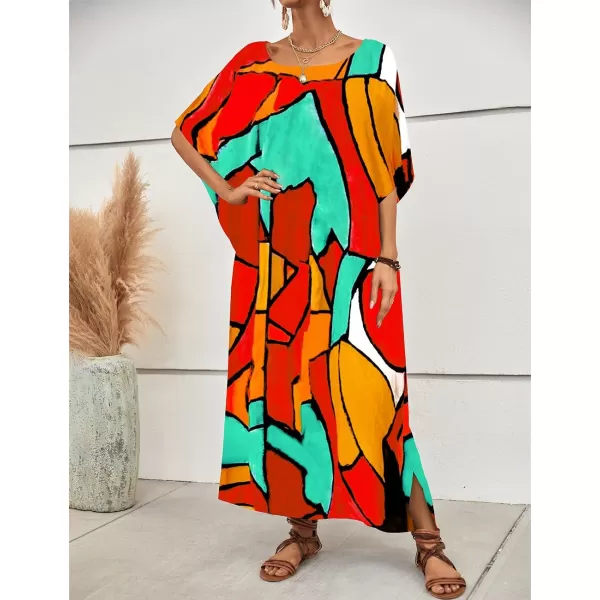 Bsubseach Long Swimsuit Coverup for Women Plus Size Kaftan Dress Summer Beach Cover Up Caftan