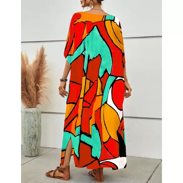 Bsubseach Long Swimsuit Coverup for Women Plus Size Kaftan Dress Summer Beach Cover Up Caftan