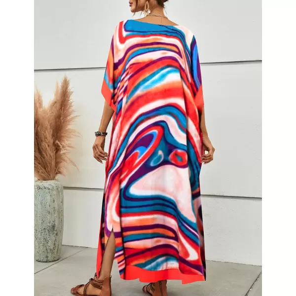 Bsubseach Long Swimsuit Coverup for Women Plus Size Kaftan Dress Summer Beach Cover Up Caftan