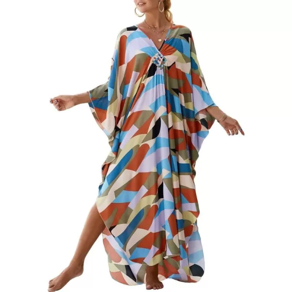 Bsubseach Kaftan Dresses Cover Up for Swimwear Women Plus Size Caftan Beach Cover Ups Resort Dress