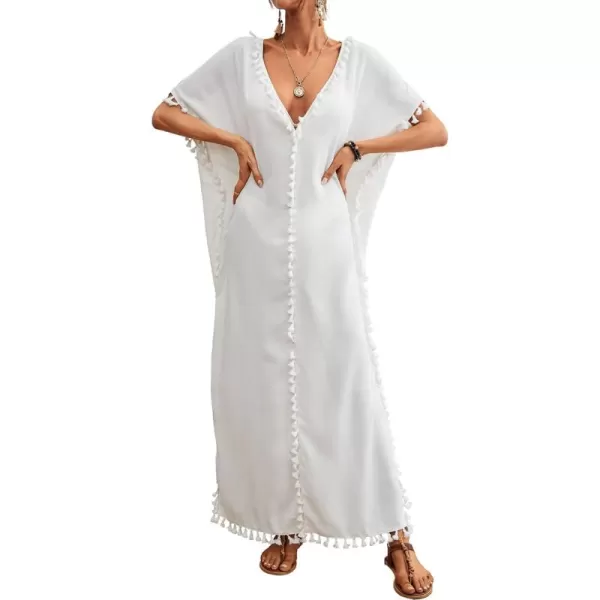 Bsubseach Kaftan Maxi Dresses for Women Bathing Suit Cover Up Beach Caftan Loungewear
