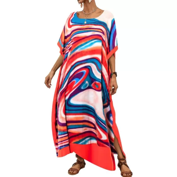 Bsubseach Long Swimsuit Coverup for Women Plus Size Kaftan Dress Summer Beach Cover Up Caftan