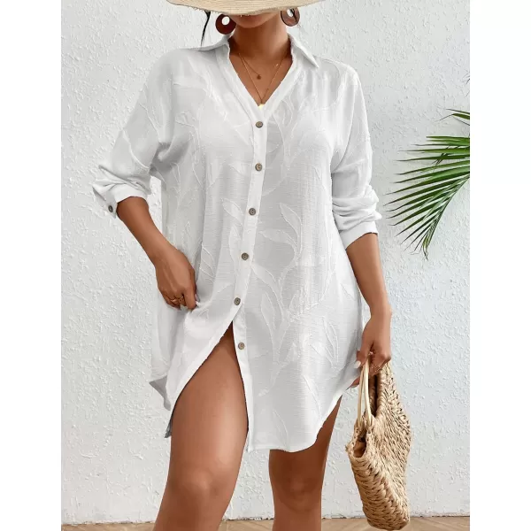Bsubseach Women Swimsuit Cover Up Long Sleeve Bathing Suit Coverup Beach Shirt Blouses