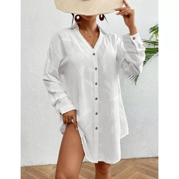 Bsubseach Women Swimsuit Cover Up Long Sleeve Bathing Suit Coverup Beach Shirt Blouses